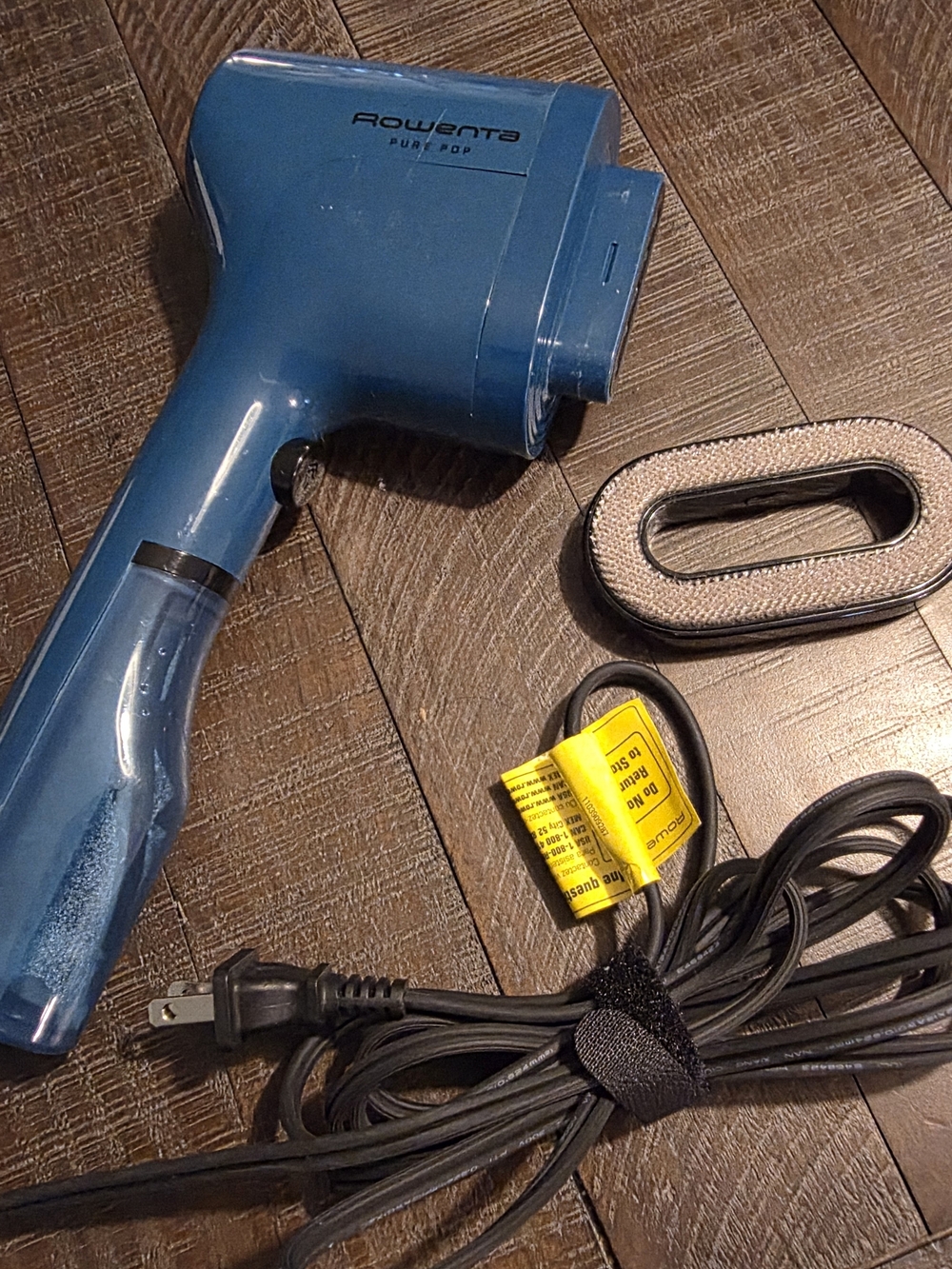 Rowenta Blue Handheld Fabric Steamer - Compact Closet Accessory
